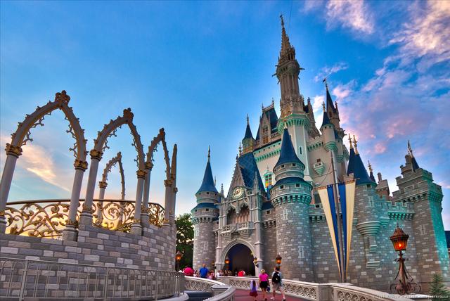 迪士尼城堡背景图高清，迪士尼城堡背景图夜晚高清壁纸