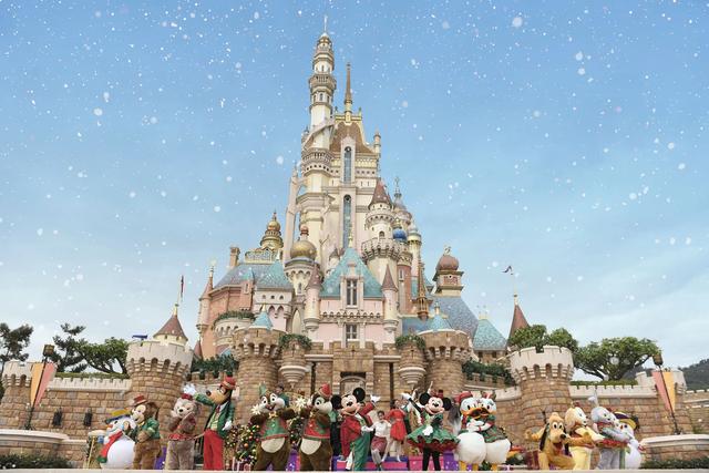 迪士尼城堡背景图高清，迪士尼城堡背景图夜晚高清壁纸