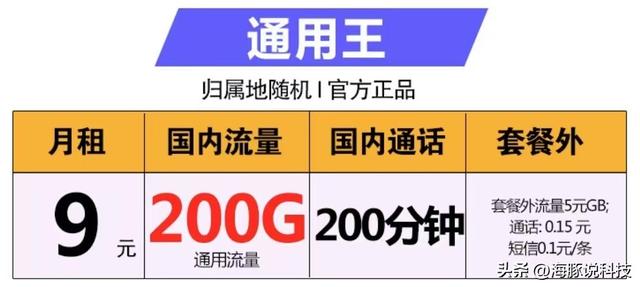中国电信流量卡19元200g免费申请，联通19元无限流量卡