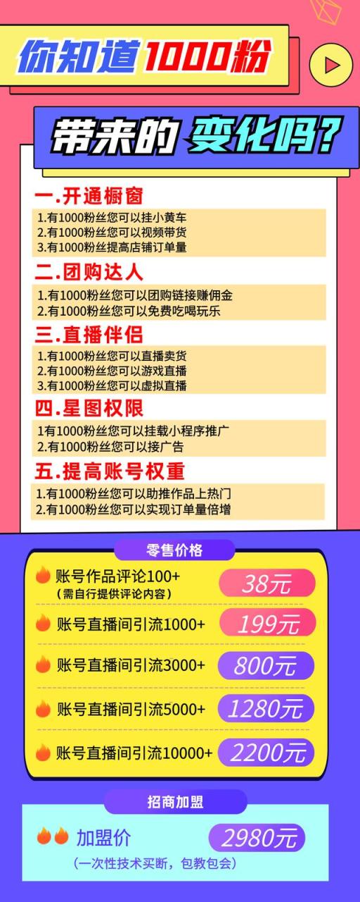 抖音1000个粉丝多少钱,抖音粉丝1万25元
